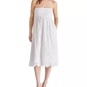 Steve Madden Women's Olsen Strapless Eyelet Dress size Medium